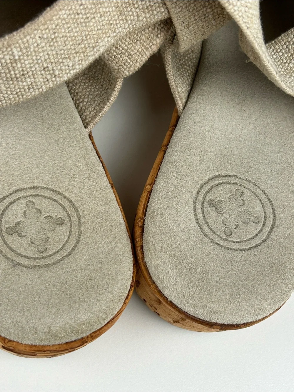 CHARLESTON SHOE COMPANY  Atlantic Linen Women’s Slingback Wedge Sandal